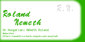 roland nemeth business card